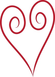 215x300 Heart Swirl Design Clip Art