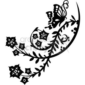 300x300 Royalty Free Chinese Swirl Floral Design 064 386802 Vector Clip