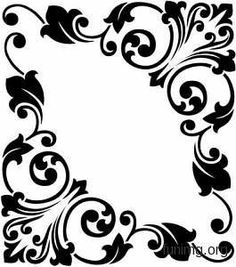 236x267 Clip Art Of Element For Design, Corner Flower, Vector 1525r 143392