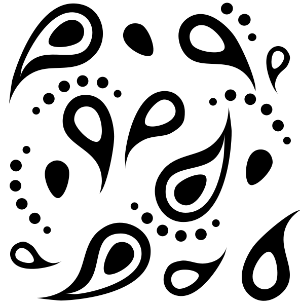 592x600 Paisley Swirl Designs Clipart