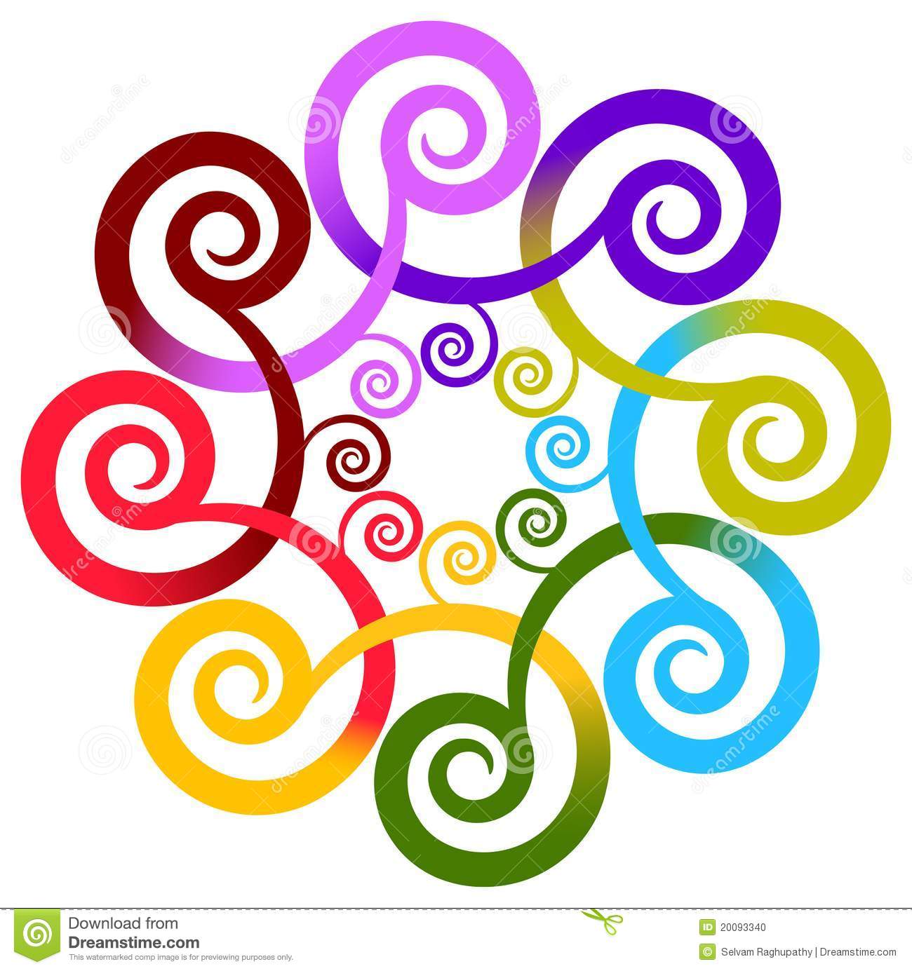 1300x1385 15 Colorful Swirl Designs Clip Art Images