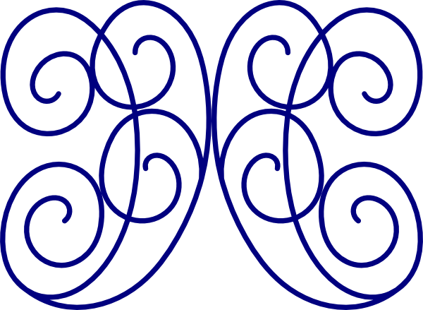 600x439 Swirl Blue Clip Art