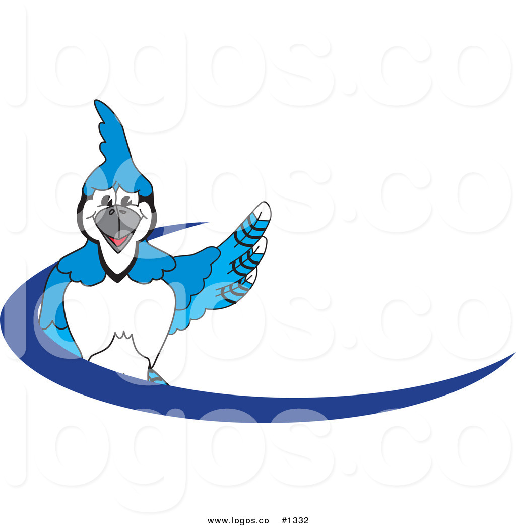 1024x1044 Royalty Free Vector Logo Of A Cartoon Blue Jay School Mascot