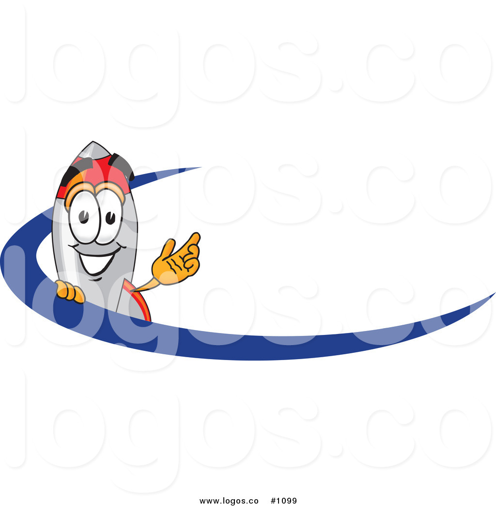 1024x1044 Royalty Free Vector Logo Of A Cartoon Rocket Mascot Behind Dark