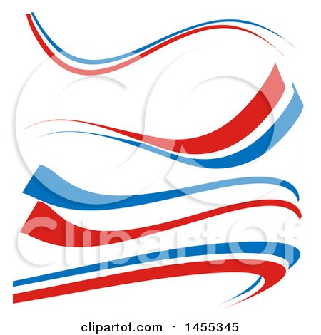 450x470 Clipart Of French Flag Themed Swoosh Design Elements