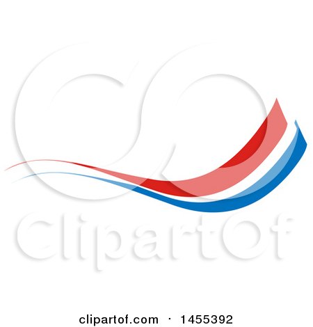 450x470 Clipart Of A French Flag Themed Swoosh Design Element