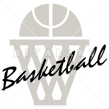 361x361 Sports Clipart Image Of Basketball Hoop Design With Net Graphic