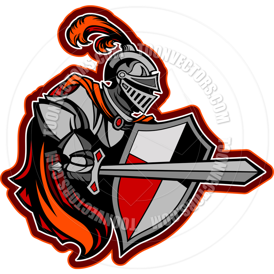 940x940 Medieval Knight With Sword And Shield Vector Image By Chromaco