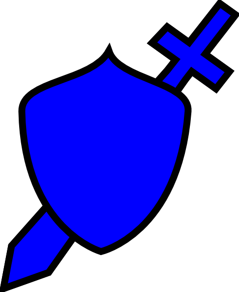486x593 Royal Blue Sword And Shield Clip Art