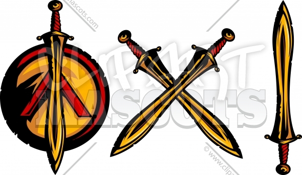 590x342 Trojan Sword Clipart Vector Graphic