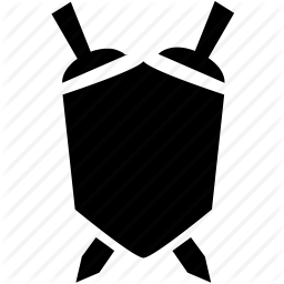 256x256 Emblem, Safety, Shield, Sword Icon Icon Search Engine