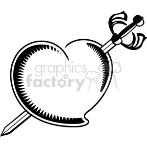 300x300 Royalty Free Sword And Heart 001 384801 Vector Clip Art Image