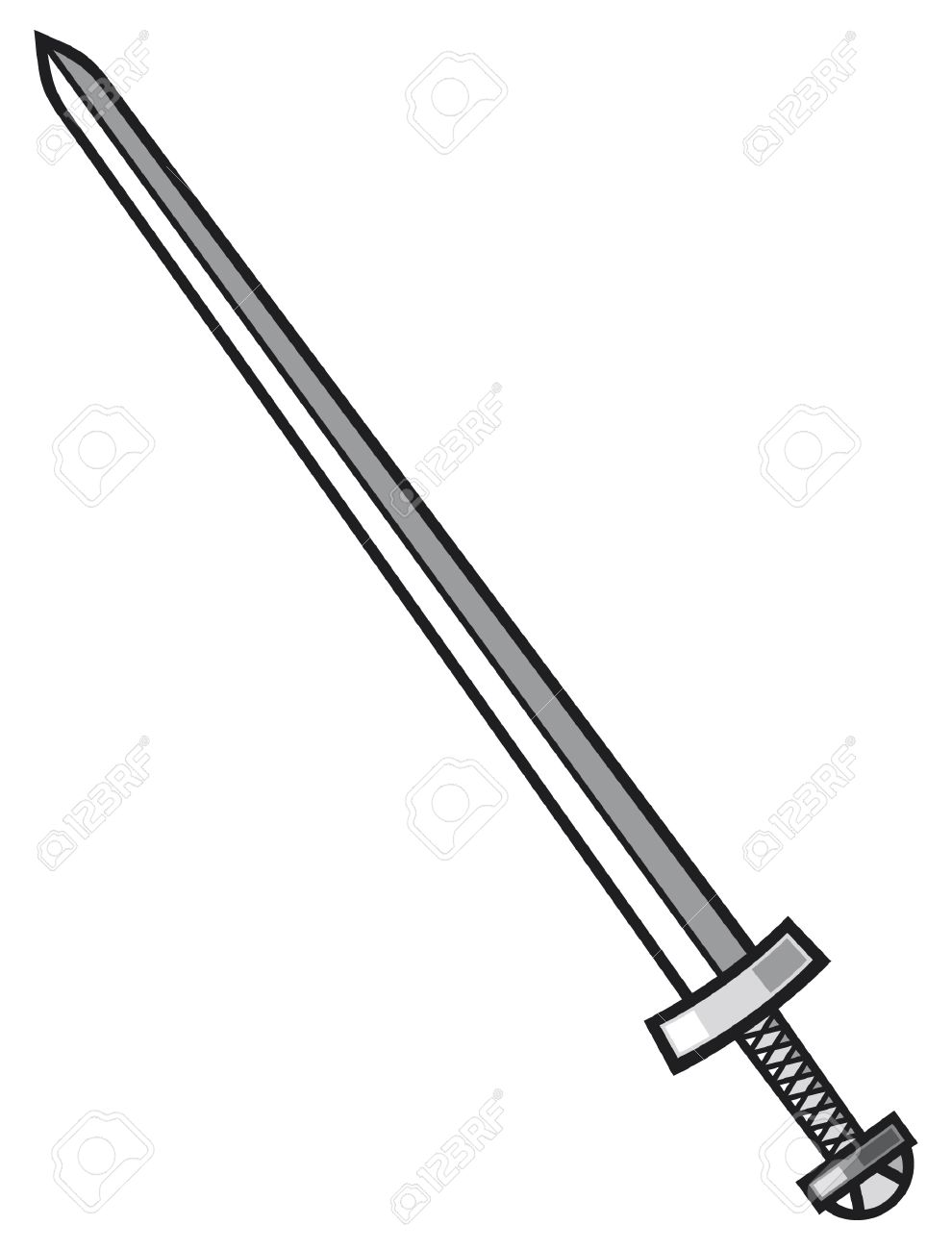 990x1300 Sword Clipart Gray