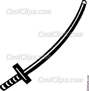 294x300 Samurai Sword Vector Clip Art