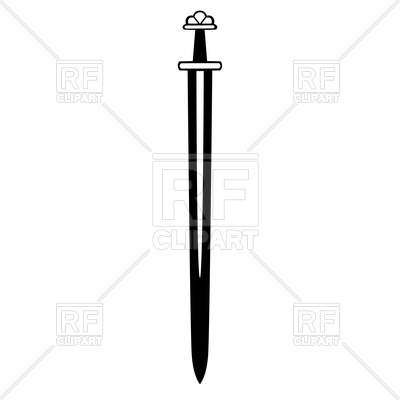400x400 Silhouette Of Sword Royalty Free Vector Clip Art Image