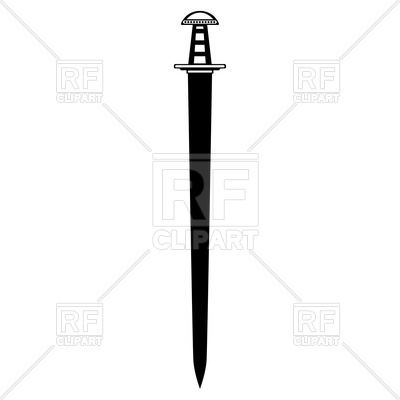 400x400 Silhouette Of The Sword Royalty Free Vector Clip Art Image