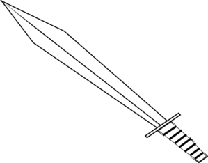 299x234 Sword Outline Clip Art
