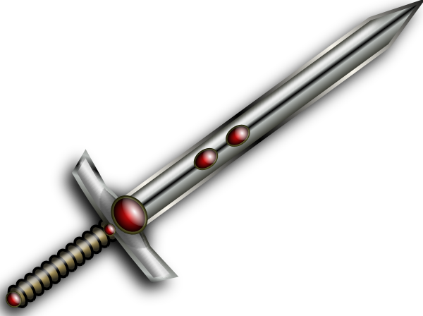 600x448 Jeweled Sword Clip Art