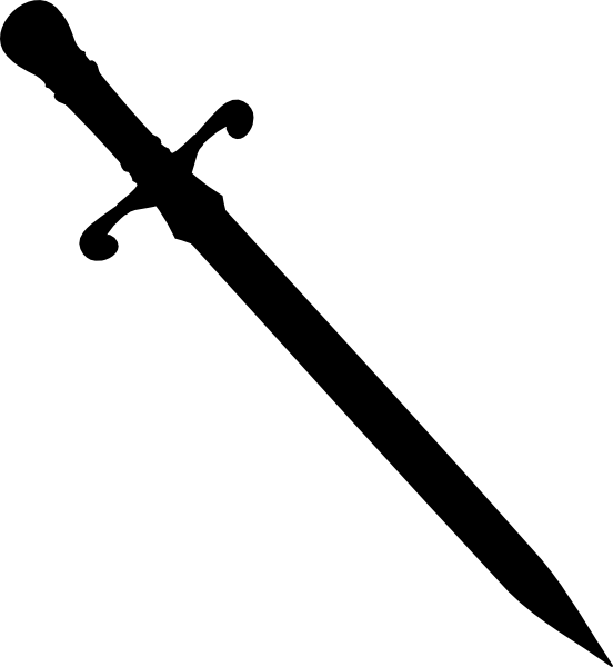 552x600 Sword Silhouette Clip Art