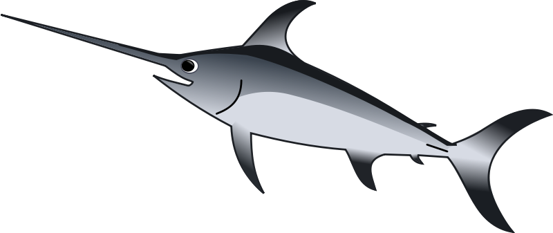 800x337 Free Swordfish Clip Art