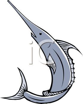 279x350 Royalty Free Clipart Image Deep Sea Fish Swordfish Or Marlin