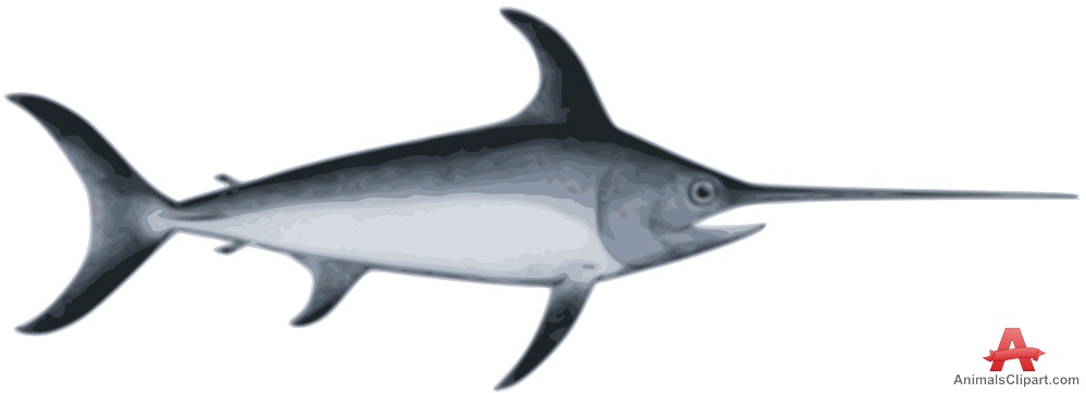 999x362 Swordfish Traced Design Free Clipart Design Download