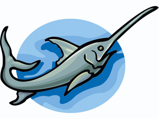 320x240 Swordfish Clipart Animated