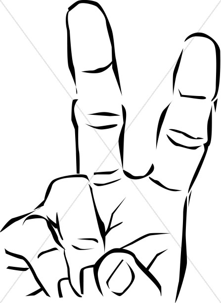 447x612 Peace Sign Clipart Outline