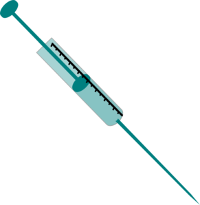 291x298 Teal Syringe Injection Clip Art