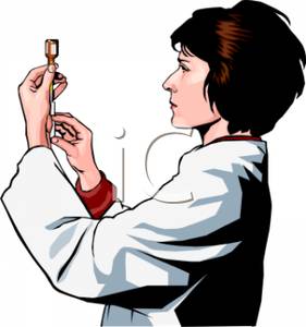 281x300 Art Image A Nurse Taking Medicaiton From A Bottle With A Syringe
