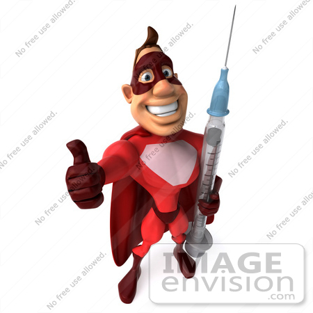 450x450 Royalty Free (Rf) Illustration Of 3d Red Superhero Holding