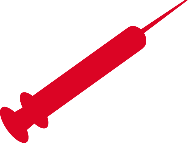 600x455 Syringe Clipart Red
