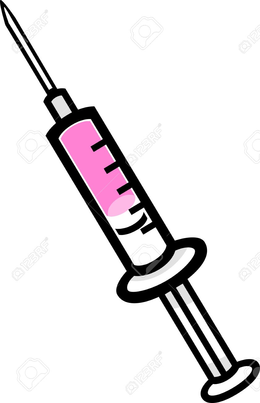 841x1300 Cartoon Illustration Of Syringe With Medicine Clip Art Royalty