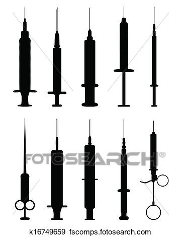 360x470 Clip Art Of Syringes K16749659