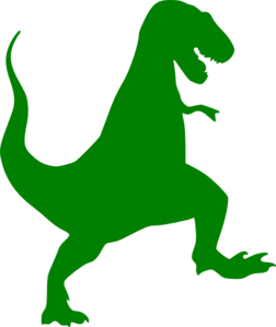 252x299 Green T Rex Silhouette Clip Art