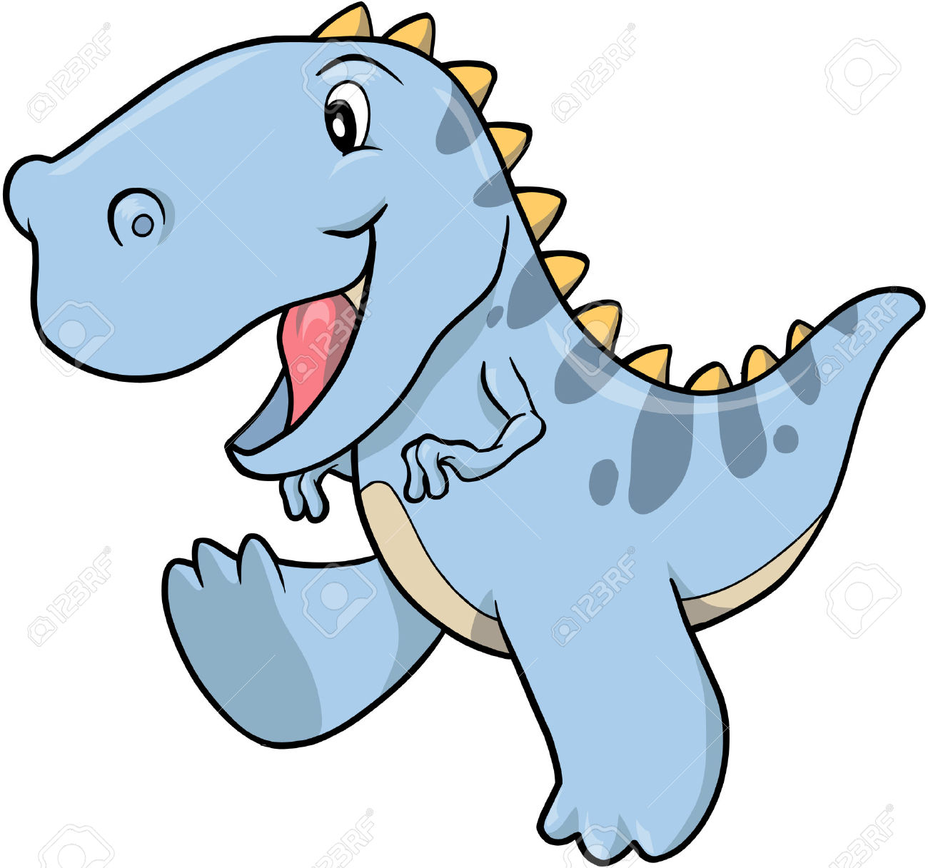blue t rex cartoon
