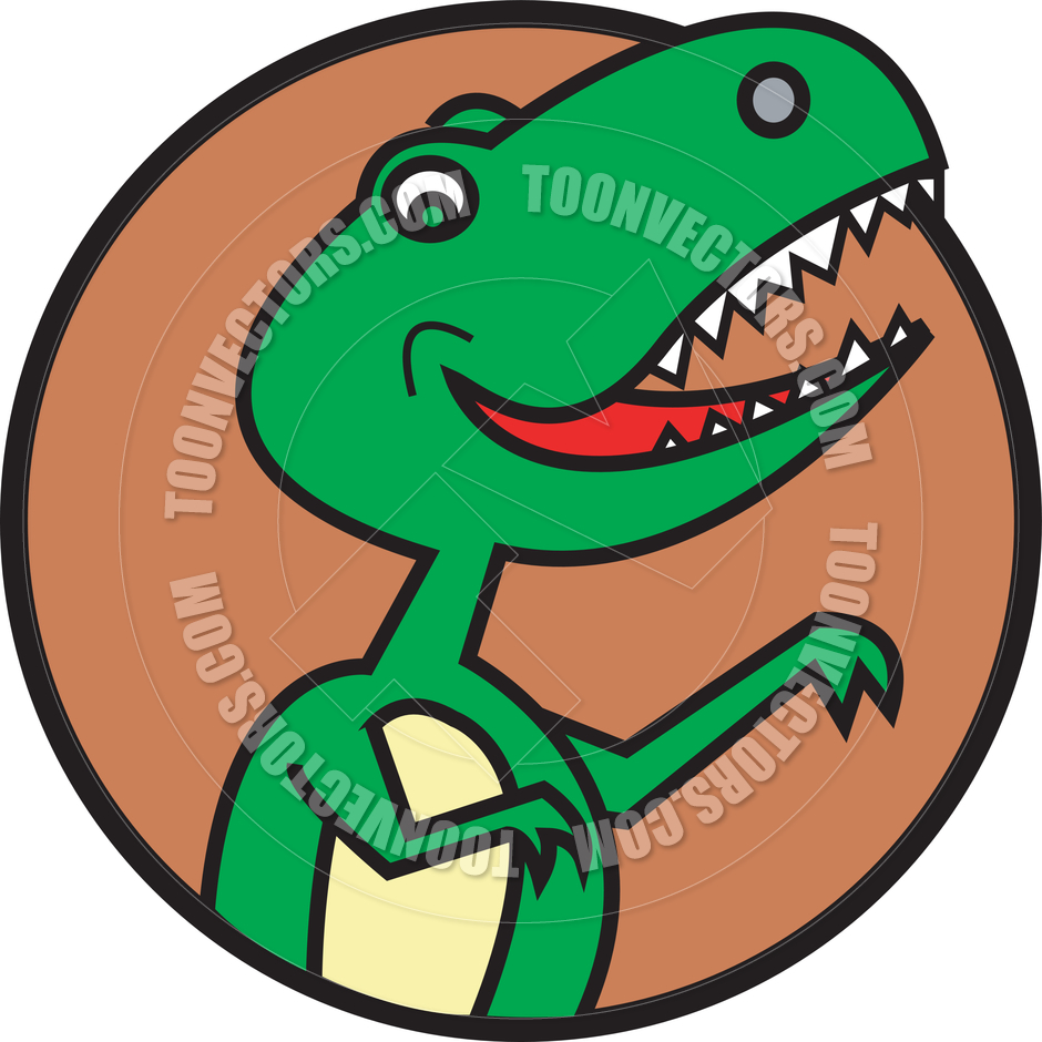 940x940 Cartoon T. Rex Dinosaur Vector Illustration By Clip Art Guy Toon