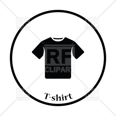 400x400 Thin Circle Design Of T Shirt Icon Royalty Free Vector Clip Art