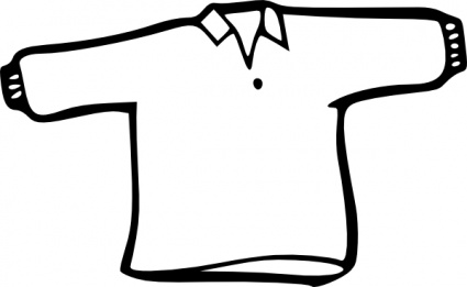 425x261 Shirt Outline Clip Art Vector, Free Vector Graphics