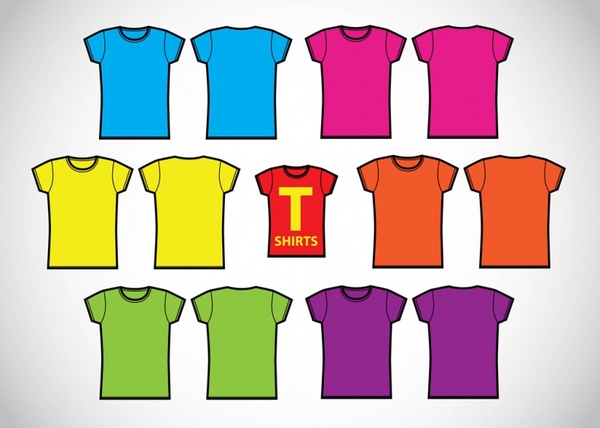 600x428 Girls T Shirts Template Vectors Free Vector In Adobe Illustrator