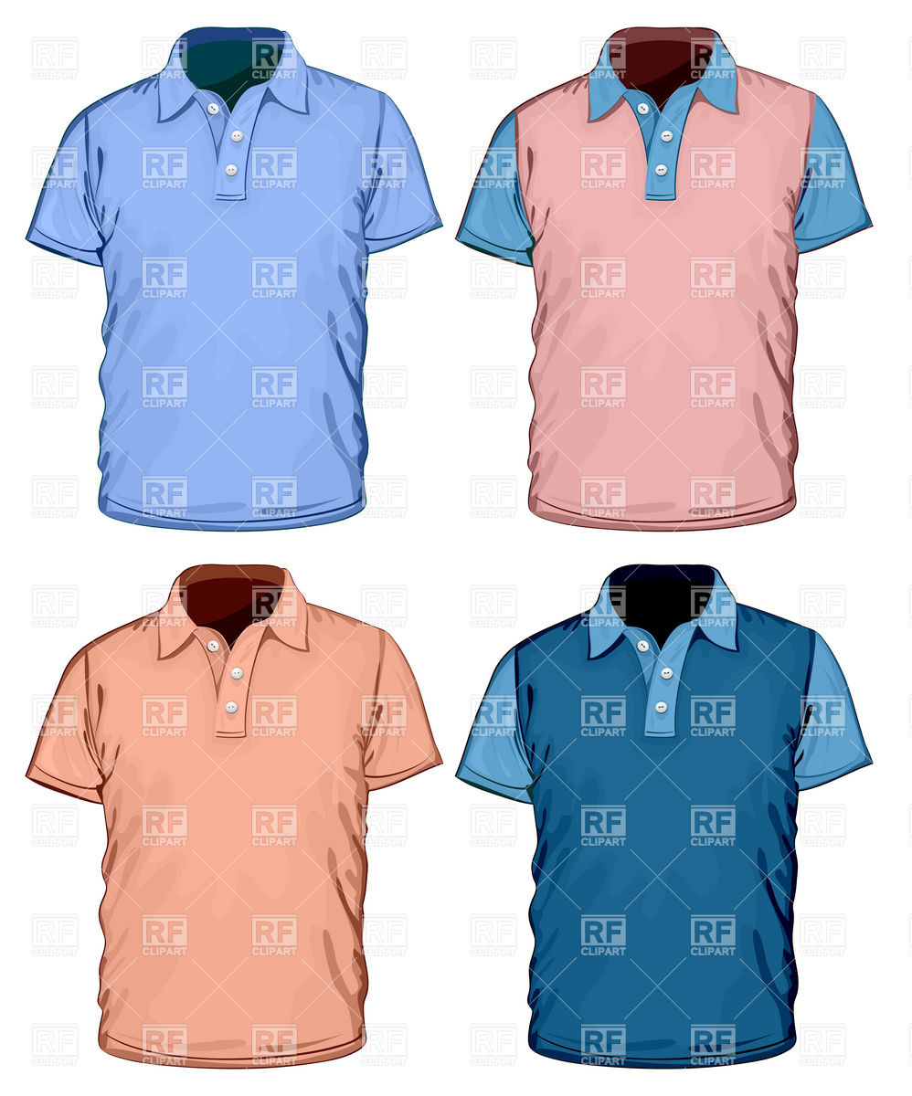 998x1200 Men's Color Polo Shirt Design Template Royalty Free Vector Clip