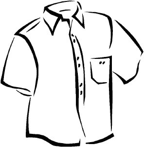 296x302 T Shirt Clipart Black And White