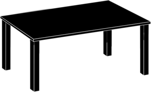 300x183 Black Table Clip Art