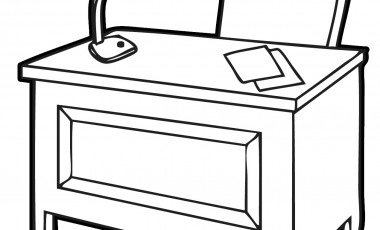 380x230 Clipart Black And White Table