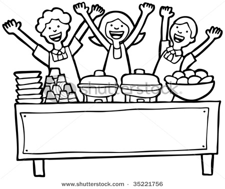 450x378 Clipart Buffet Table