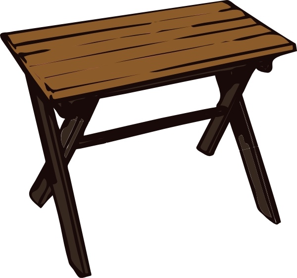 600x563 Collapsible Wooden Table Clip Art Free Vector In Open Office