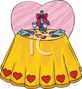 277x300 Valentine Clipart Picture Of A Table Setting For Two