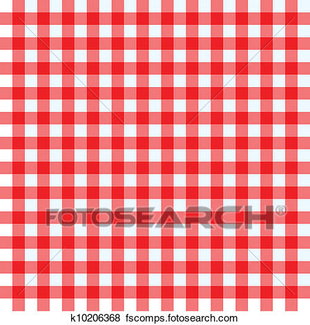 449x470 Clip Art Of Red And White Tablecloth K10206368