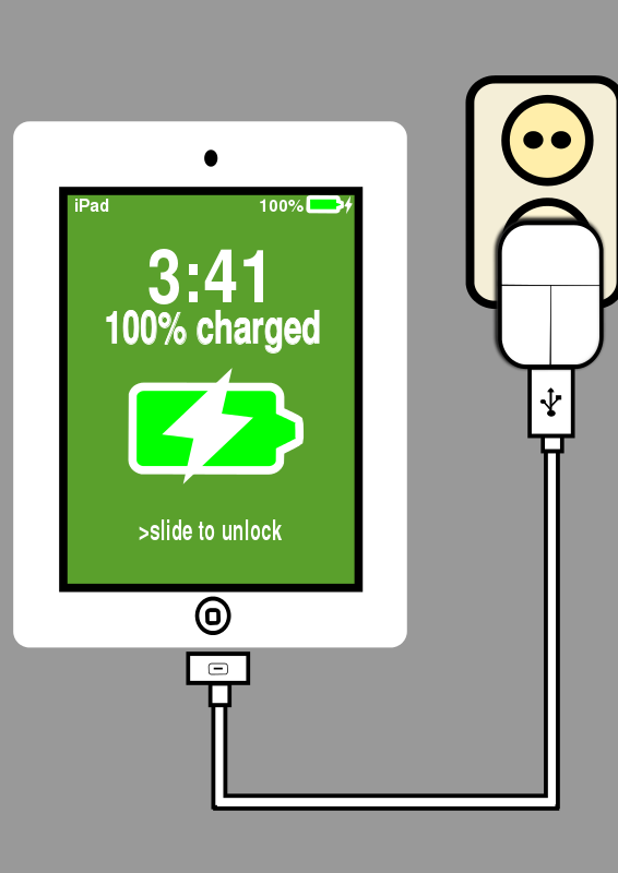 566x800 Free Charging Tablet Computer Clip Art