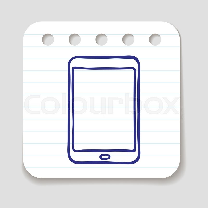 800x800 Doodle Tablet Touch Pad Pc Icon. Infographic Symbol In A Circle